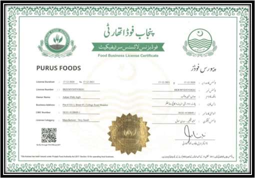 Punjab Food Authority License